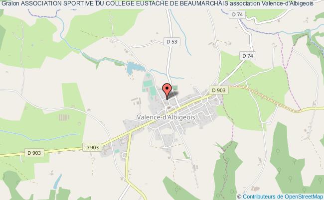 plan association Association Sportive Du College Eustache De Beaumarchais Valence-d'Albigeois