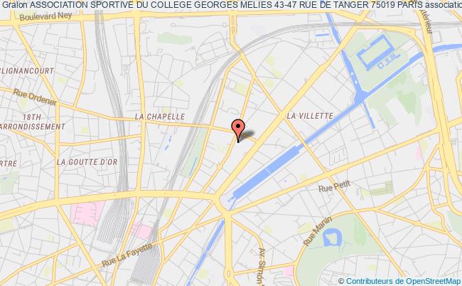 plan association Association Sportive Du College Georges Melies 43-47 Rue De Tanger 75019 Paris Paris