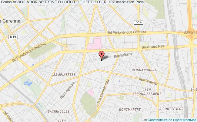 plan association Association Sportive Du College Hector Berlioz Paris