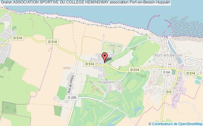 plan association Association Sportive Du College Hemingway Port-en-Bessin-Huppain