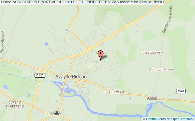 plan association Association Sportive Du College Honore De Balzac Azay-le-Rideau