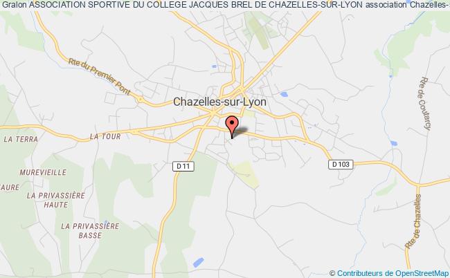 plan association Association Sportive Du College Jacques Brel De Chazelles-sur-lyon Chazelles-sur-Lyon