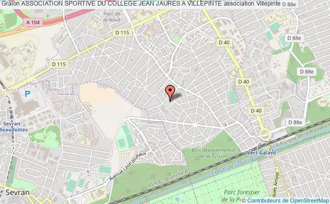 plan association Association Sportive Du College Jean Jaures A Villepinte Villepinte