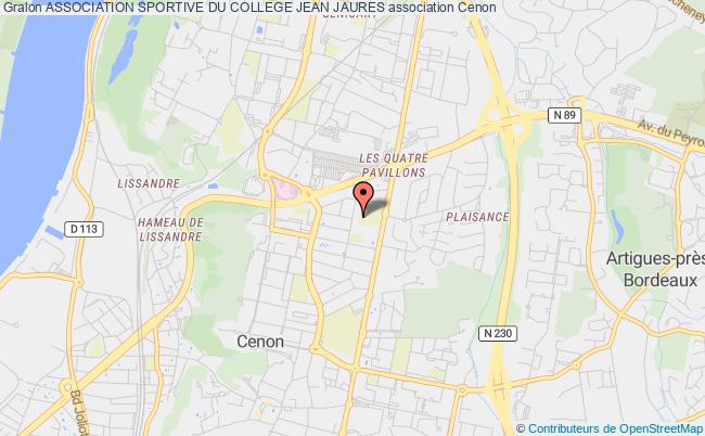 plan association Association Sportive Du College Jean Jaures Cenon