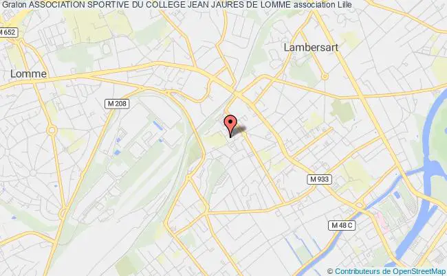 plan association Association Sportive Du College Jean Jaures De Lomme Lille