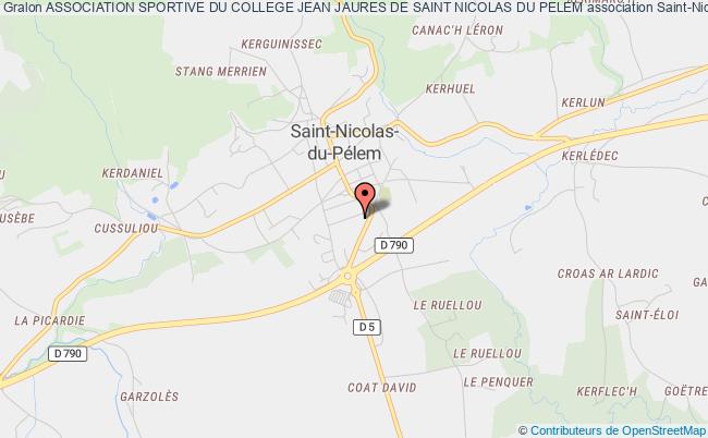 plan association Association Sportive Du College Jean Jaures De Saint Nicolas Du Pelem Saint-Nicolas-du-Pélem