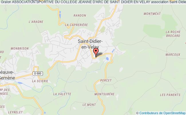 plan association Association Sportive Du College Jeanne D'arc De Saint Didier En Velay Saint-Didier-en-Velay