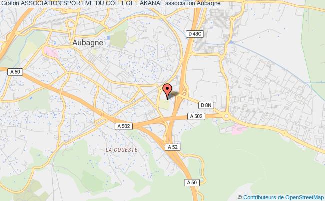 plan association Association Sportive Du College Lakanal Aubagne