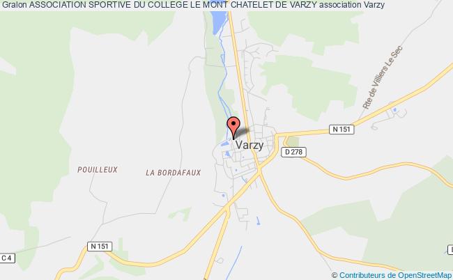 plan association Association Sportive Du College Le Mont Chatelet De Varzy Varzy