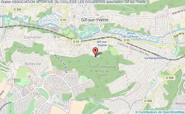 plan association Association Sportive Du College Les Goussons Gif-sur-Yvette