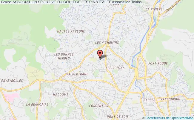 plan association Association Sportive Du College Les Pins D'alep Toulon
