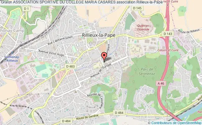 plan association Association Sportive Du College Maria Casares Rillieux-la-Pape