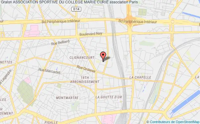 plan association Association Sportive Du College Marie Curie Paris