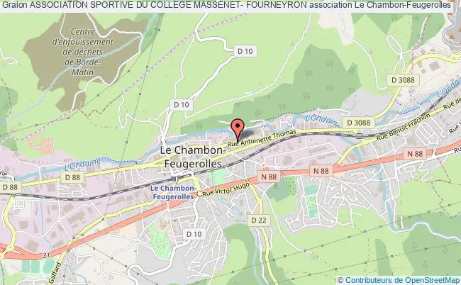 plan association Association Sportive Du College Massenet- Fourneyron Le Chambon-Feugerolles