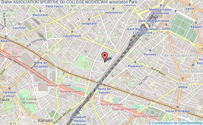 plan association Association Sportive Du College Modigliani Paris