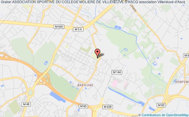 plan association Association Sportive Du College Moliere De Villeneuve D'ascq Villeneuve-d'Ascq