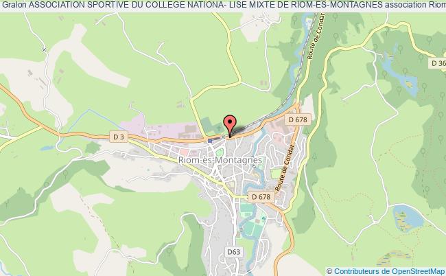plan association Association Sportive Du College Nationa- Lise Mixte De Riom-es-montagnes Riom-ès-Montagnes