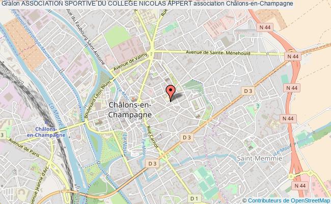 plan association Association Sportive Du College Nicolas Appert Châlons-en-Champagne