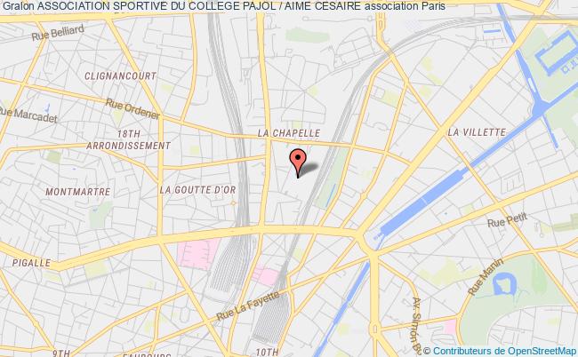plan association Association Sportive Du College Pajol / Aime Cesaire Paris