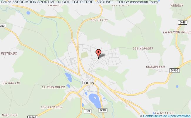 plan association Association Sportive Du College Pierre Larousse - Toucy Toucy