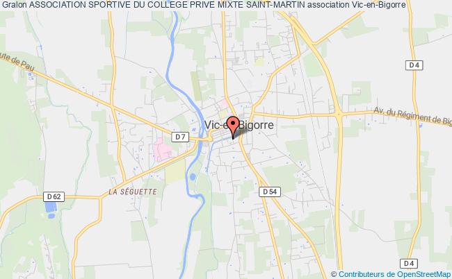 plan association Association Sportive Du College Prive Mixte Saint-martin Vic-en-Bigorre