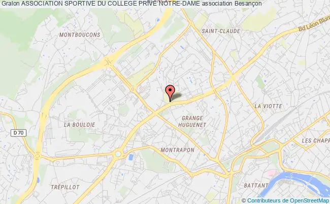 plan association Association Sportive Du College Prive Notre-dame Besançon