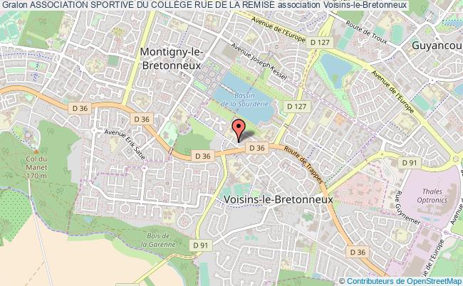 plan association Association Sportive Du CollÈge Rue De La Remise Voisins-le-Bretonneux