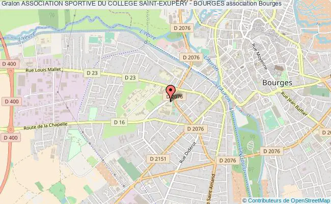 plan association Association Sportive Du College Saint-exupery - Bourges Bourges