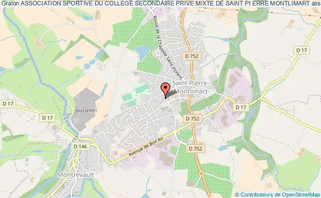 plan association Association Sportive Du College Secondaire Prive Mixte De Saint Pi Erre Montlimart Saint-Pierre-Montlimart