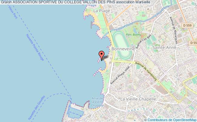 plan association Association Sportive Du College Vallon Des Pins Marseille