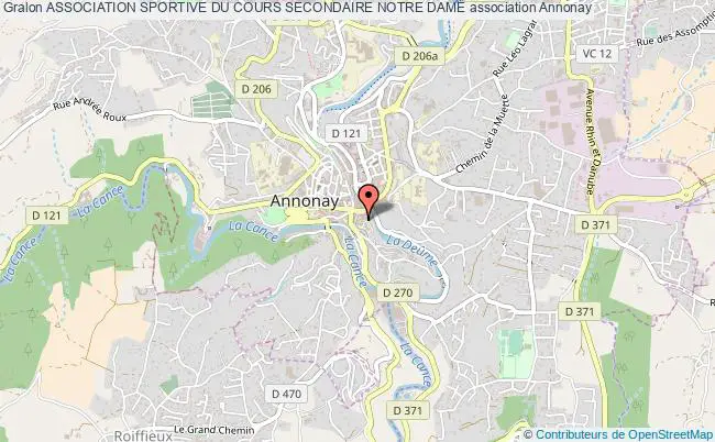 plan association Association Sportive Du Cours Secondaire Notre Dame Annonay