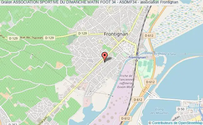 plan association Association Sportive Du Dimanche Matin Foot 34 - Asdmf34 - Frontignan
