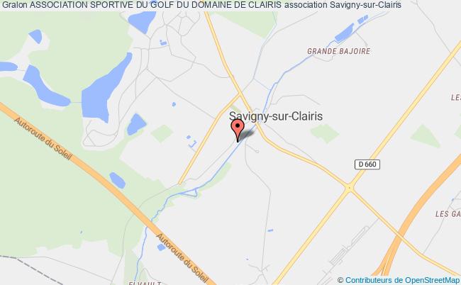 plan association Association Sportive Du Golf Du Domaine De Clairis Savigny-sur-Clairis