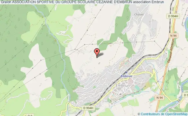 plan association Association Sportive Du Groupe Scolaire Cezanne D'embrun Embrun