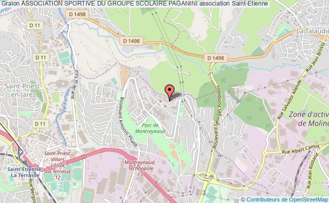 plan association Association Sportive Du Groupe Scolaire Paganini Saint-Étienne