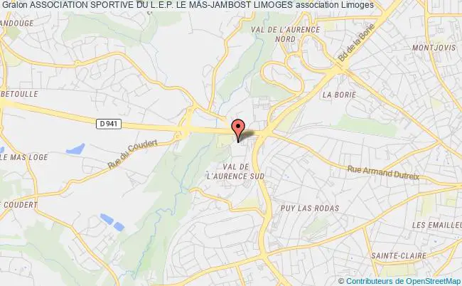 plan association Association Sportive Du L.e.p. Le Mas-jambost Limoges Limoges