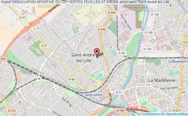 plan association Association Sportive Du Lep Vertes Feuilles St Andre Saint-André-lez-Lille