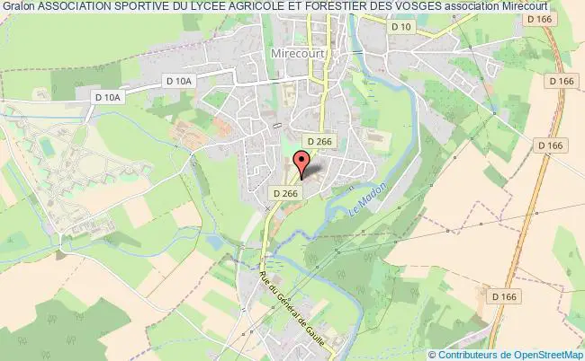 plan association Association Sportive Du Lycee Agricole Et Forestier Des Vosges Mirecourt