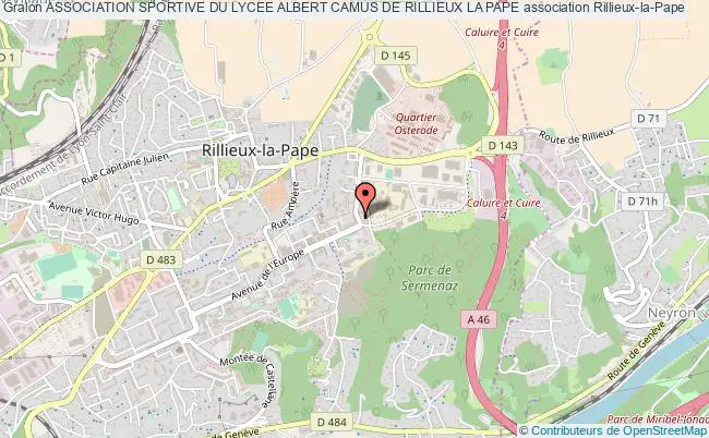 plan association Association Sportive Du Lycee Albert Camus De Rillieux La Pape Rillieux-la-Pape