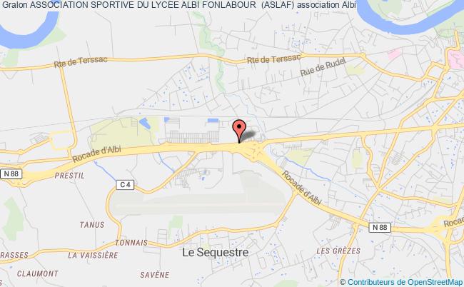 plan association Association Sportive Du Lycee Albi Fonlabour  (aslaf) Albi