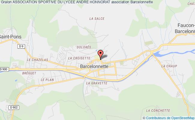 plan association Association Sportive Du Lycee Andre Honnorat Barcelonnette