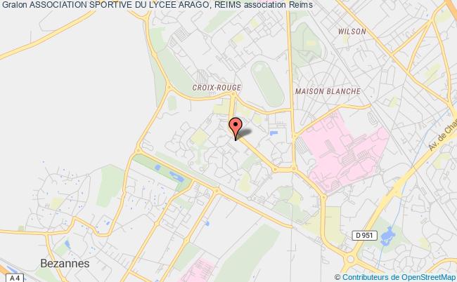 plan association Association Sportive Du Lycee Arago, Reims Reims