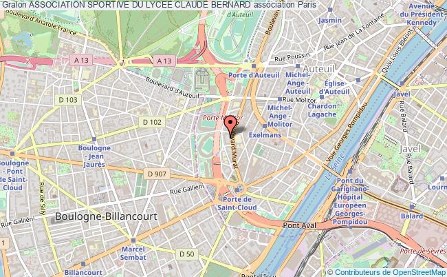 plan association Association Sportive Du Lycee Claude Bernard Paris