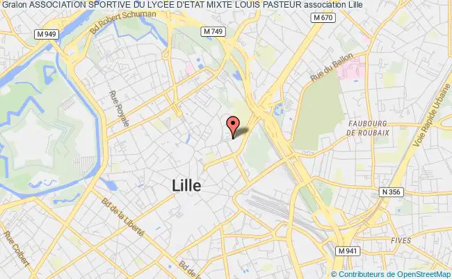 plan association Association Sportive Du Lycee D'etat Mixte Louis Pasteur Lille