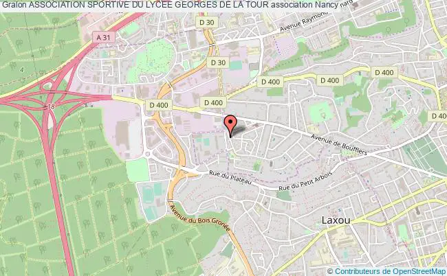 plan association Association Sportive Du Lycee Georges De La Tour Nancy