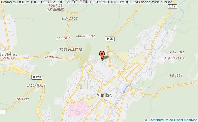 plan association Association Sportive Du Lycee Georges Pompidou D'aurillac Aurillac