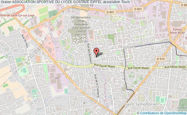 plan association Association Sportive Du Lycee Gustave Eiffel Tours cédex 2