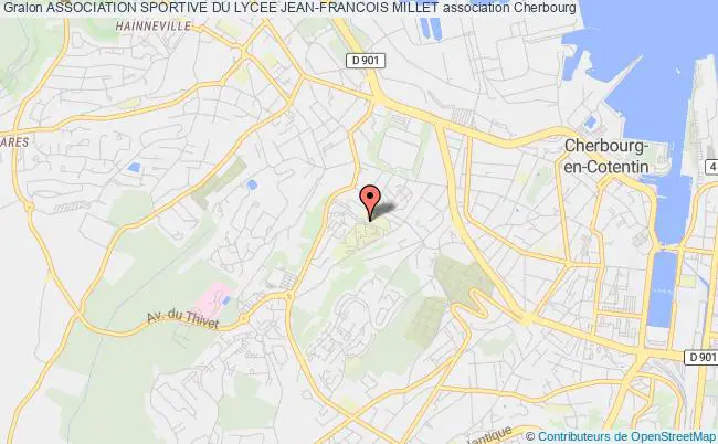 plan association Association Sportive Du Lycee Jean-francois Millet Cherbourg-Octeville