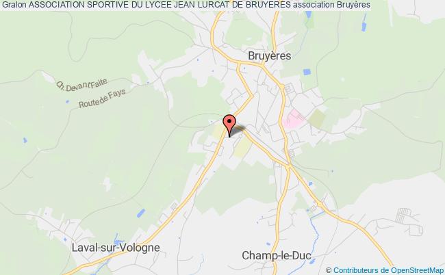 plan association Association Sportive Du Lycee Jean Lurcat De Bruyeres Bruyères