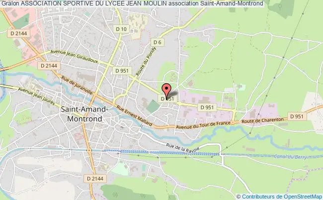 plan association Association Sportive Du Lycee Jean Moulin Saint-Amand-Montrond